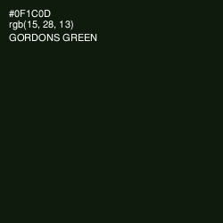 #0F1C0D - Gordons Green Color Image